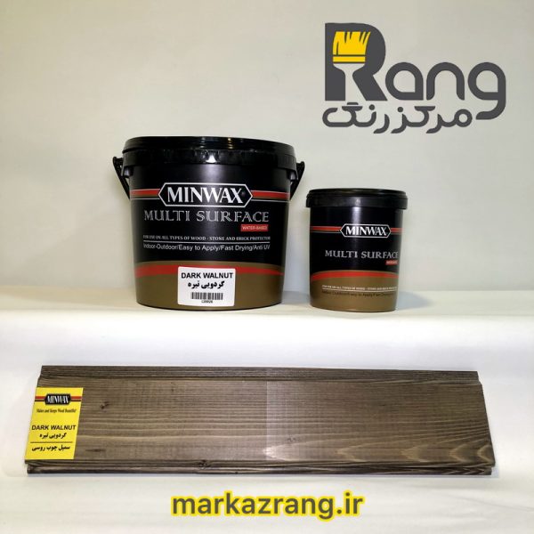 رنگ چوب پایه آب گردویی تیره مینوکس 1 لیتری