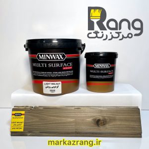 رنگ چوب پایه آب گردویی روشن مینوکس گالن 4 لیتری