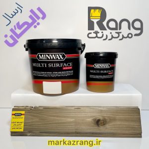 رنگ چوب پایه آب گردویی روشن مینوکس اصلی گالن 4 لیتری