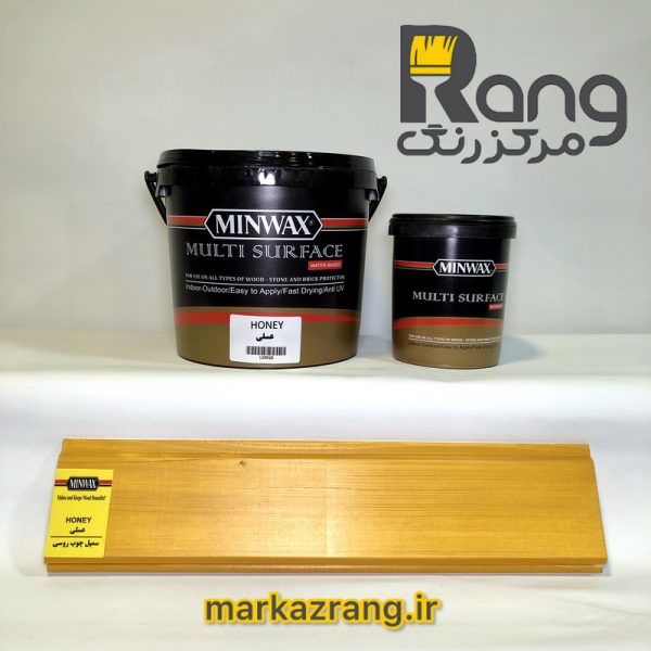 رنگ چوب پایه آب عسلی مین‌وکس 1 لیتری