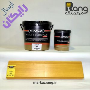 رنگ چوب پایه آب عسلی مین‌وکس اصلی گالن 4 لیتری