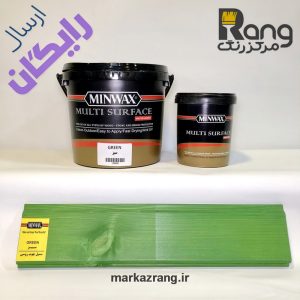 رنگ چوب پایه آب سبز مین‌وکس اصلی گالن 4 لیتری