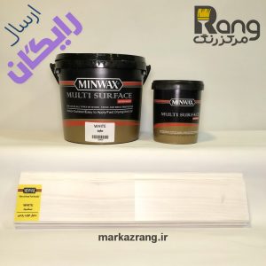 رنگ چوب پایه آب سفید پوششی مین‌وکس اصلی 1 لیتری