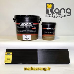 رنگ چوب پایه آب مشکی پوششی مین‌وکس 1 لیتری
