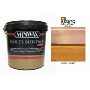 رنگ چوب پایه آب مینوکس ، کد عسلی ، 4LT لیتری