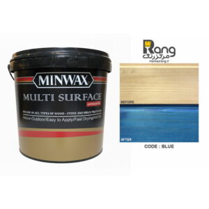رنگ چوب پایه آب مینوکس ، کد آبی ، 4LT لیتری