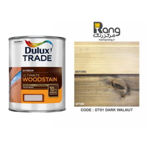 رنگ چوب دولوکس، کد DT01، رنگ گردویی تیره DARK WALNUT، حجم 1LT لیتری